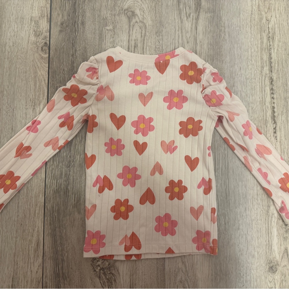 Garanimals Pink and Red Floral Heart Long Sleeve Tee - Picture 8 of 9